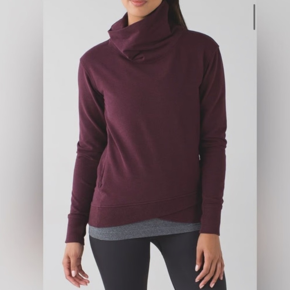 Lululemon Pullover Maroon Funnel Neck Size 8